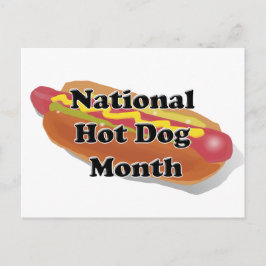 Nationaler Hot Dog Monat Postkarte