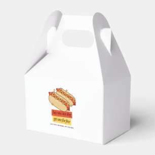Nationaler Hot Dog Tag Retro-Lebensmittelkunst Geschenkschachtel