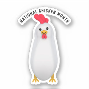 Nationaler Hühner-Monat Aufkleber