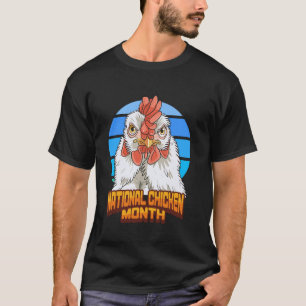 Nationaler Hühner Monat Weißer Leghorn Hahn T-Shirt