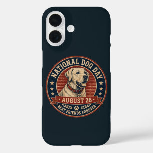 Nationaler Hundetag 26   Vintage Labrador Hund iPhone 16 Hülle