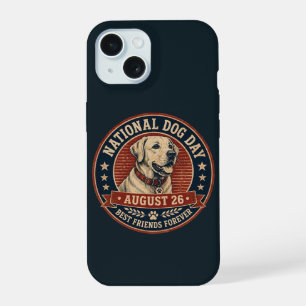 Nationaler Hundetag 26 Vintage Labrador Hund iPhone 15 Hülle