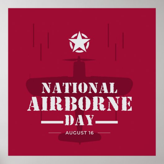 Nationaler Im Flugzeug Tag Poster (Vorne)