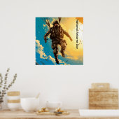 Nationaler Im Flugzeug Tag Poster (Küche)