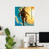 Nationaler Im Flugzeug Tag Poster (Heimbüro)