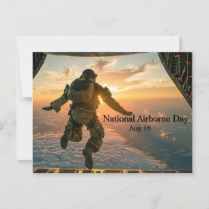 Nationaler Im Flugzeug Tag Postkarte