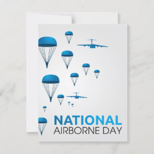 Nationaler Im Flugzeug Tag Postkarte