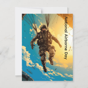Nationaler Im Flugzeug Tag Postkarte