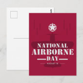 Nationaler Im Flugzeug Tag Postkarte (Vorne/Hinten)