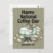 Nationaler Kaffeetag 29. September Postkarte (Vorne/Hinten)