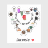 Nationaler Kaffeetag Aufkleber (Blatt)