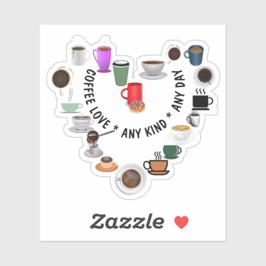 Nationaler Kaffeetag Aufkleber (Blatt)