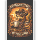 Nationaler Kamel-Koffeetag Aufkleber (Vorderseite)