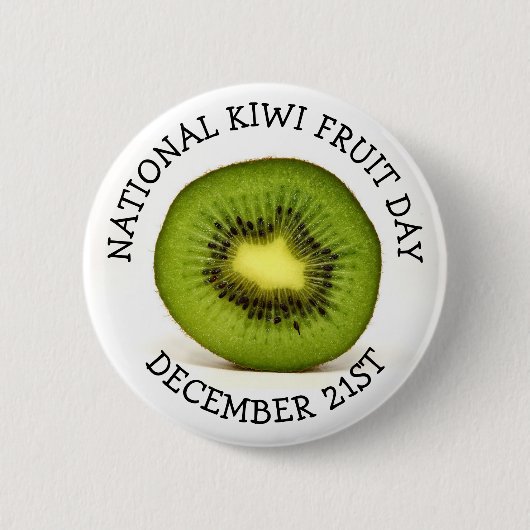 Nationaler Kiwi-Fruchttag Button (Vorderseite)