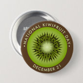 Nationaler Kiwifruchttag Button (Vorne & Hinten)