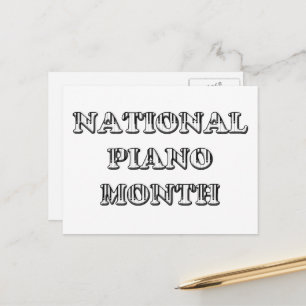 Nationaler Klaviermonat Postkarte