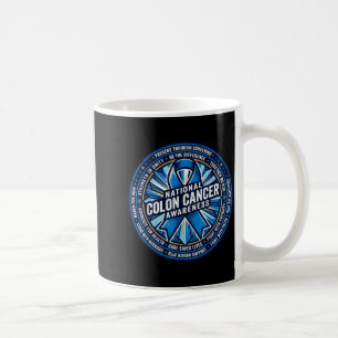 Nationaler Kolonkrebs-Bewusstseinsmarsch blau Kaffeetasse