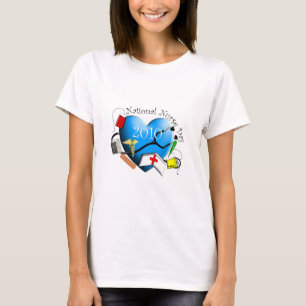 Nationaler Krankenschwester-Tagesblauer T-Shirt