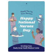 Nationaler Krankentag individuell anpassbar Klemmbrett (Rückseite)