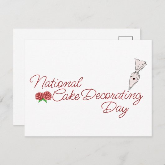 Nationaler Kuchendekorationstag, Rohrbeutel Postkarte (Vorne/Hinten)