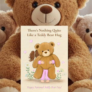 Nationaler Kuscheltag Teddybär Umarmung Karte