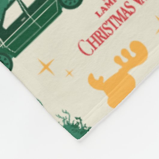 Nationaler Lampoon Weihnachtsbaum über das Muster  Fleecedecke (Ecke)