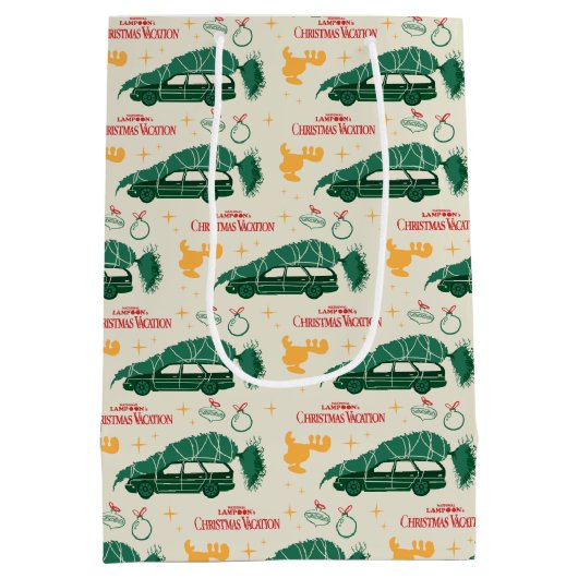 Nationaler Lampoon Weihnachtsbaum über das Muster Mittlere Geschenktüte (Rückseite)