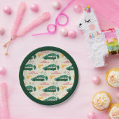 Nationaler Lampoon Weihnachtsbaum über das Muster Pappteller (Party)