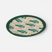 Nationaler Lampoon Weihnachtsbaum über das Muster Pappteller (Schrägansicht)