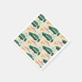 Nationaler Lampoon Weihnachtsbaum über das Muster Serviette (Ecke)