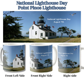 Nationaler Leuchtturm-Tag Point Pinos Kalifornien Kaffeetasse