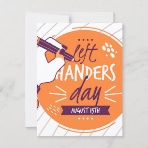 Nationaler Links Handers-Tag Postkarte