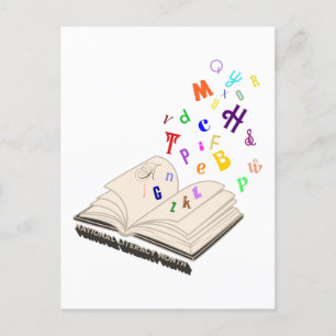 Nationaler Literaturmonat Postkarte