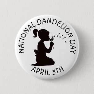 Nationaler Löwenzahn-Tag 5. April Button
