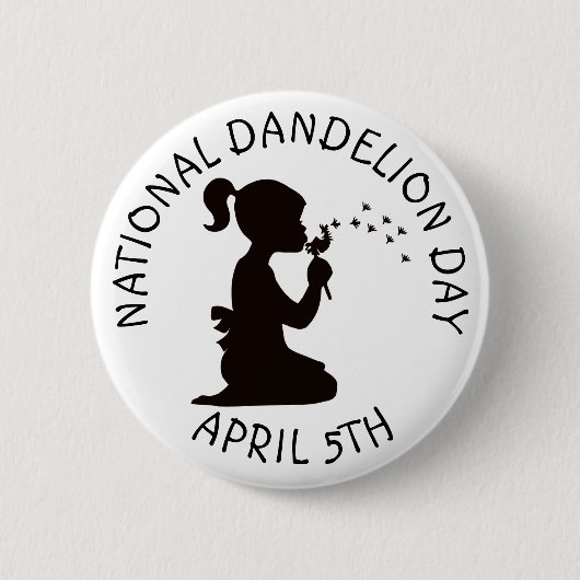 Nationaler Löwenzahn-Tag 5. April Button (Vorderseite)