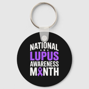 Nationaler Lupus-Aufklärungsmonat SLE violettes Ba Schlüsselanhänger