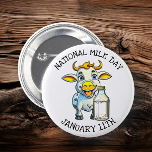 Nationaler Milchtag 11. Januar Button