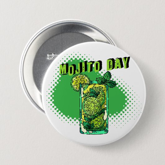 Nationaler Mojito-Tag Button (Vorne & Hinten)