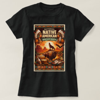 Nationaler Monat des amerikanischen Ureinwohnererb T-Shirt