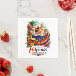 Nationaler Monat des hispanischen Erbes – Bunte Ku Serviette