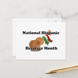 Nationaler Monat des hispanischen Erbes - Gitarre Postkarte