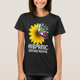 Nationaler Monat des hispanischen Erbes Sonnenblum T-Shirt