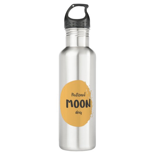 Nationaler Mondtag Edelstahlflasche (Vorderseite)