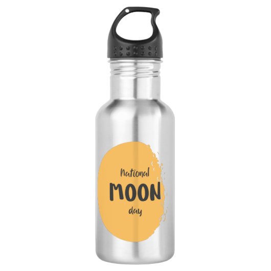 Nationaler Mondtag Edelstahlflasche (Vorderseite)
