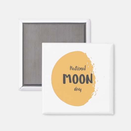 Nationaler Mondtag Magnet (Vorderseite/Rückseite)