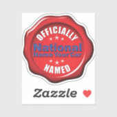 Nationaler Name Ihr Auto Sonderschnitt Vinyl decal Aufkleber (Blatt)