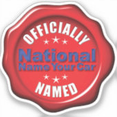 Nationaler Name Ihr Auto Sonderschnitt Vinyl decal Aufkleber (Vorderseite)
