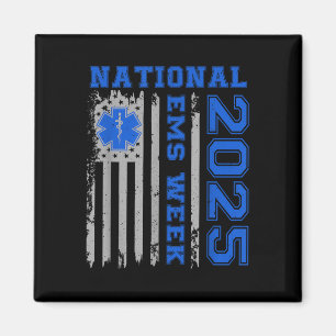 Nationaler Notfallmedizin-Tag 2025 USA-Flagge Notf Magnet