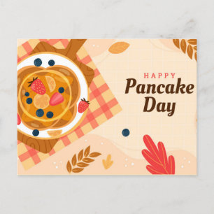 Nationaler Pancake Day Postkarte