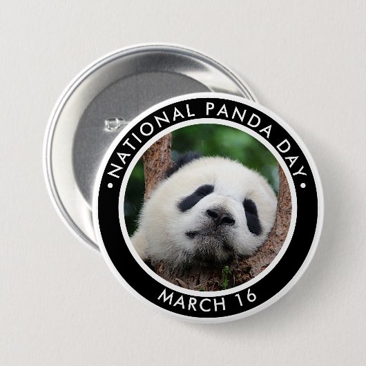 Nationaler Panda-Tag Button (Vorne & Hinten)